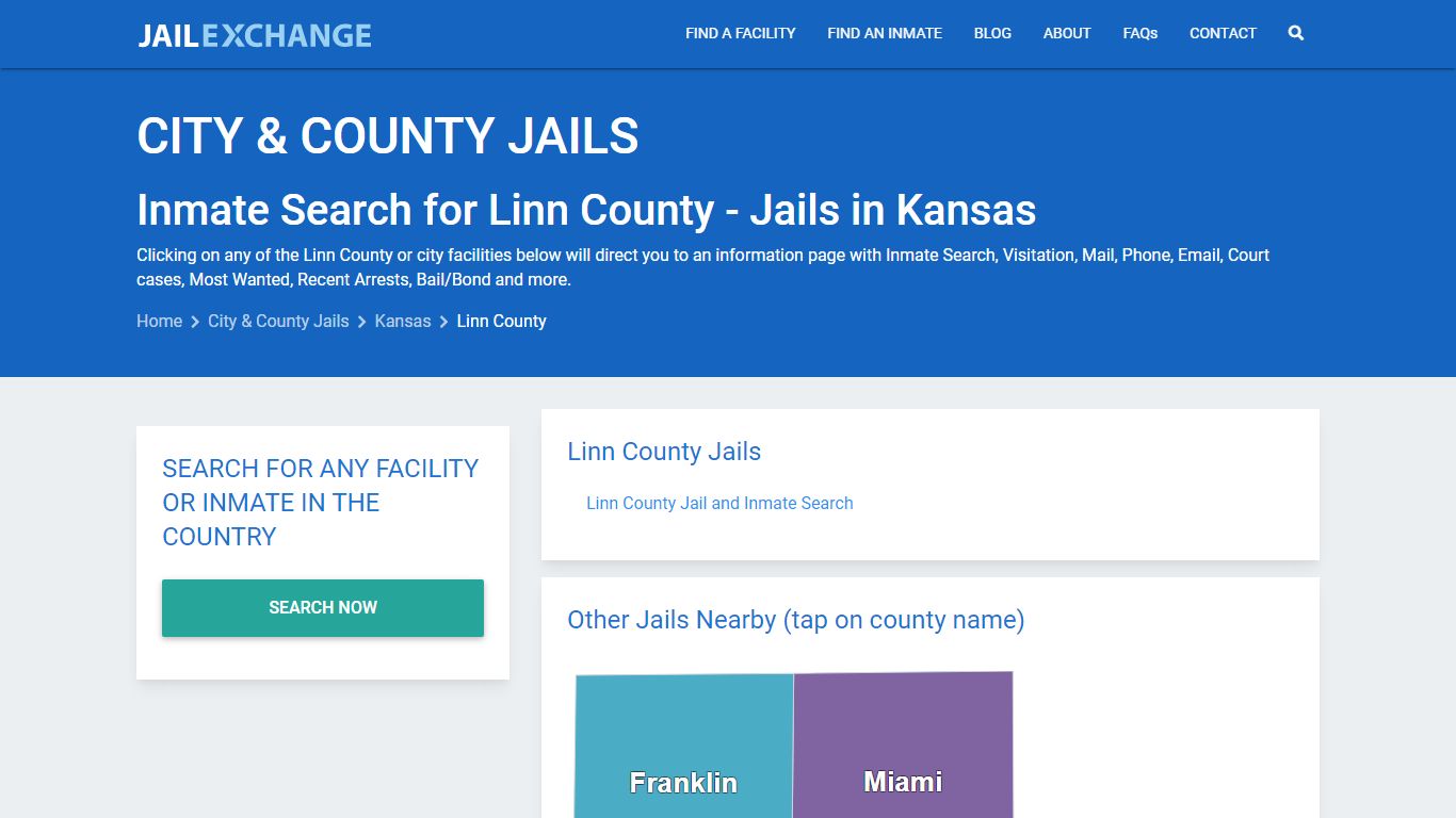 Inmate Search for Linn County | Jails in Kansas - Jail Exchange